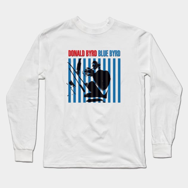 Donald Byrd Blue Byrd Long Sleeve T-Shirt by alexandrawalt